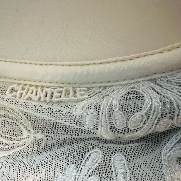 CHANTELLE IVORY MULTI-POSITION BRA SIZE 34F PRETTY LACE ON STRAPS NWT - Picture 9 of 12